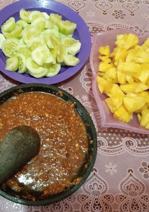 Foto resep Sambel rujak kacang tanah