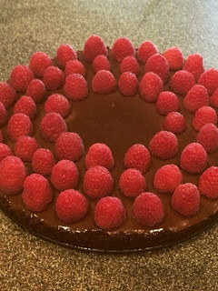 A picture of Raspberry Chocolate Tart.