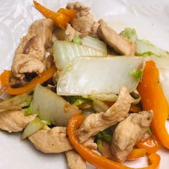 A picture of Ginisang Pechay with chicken.