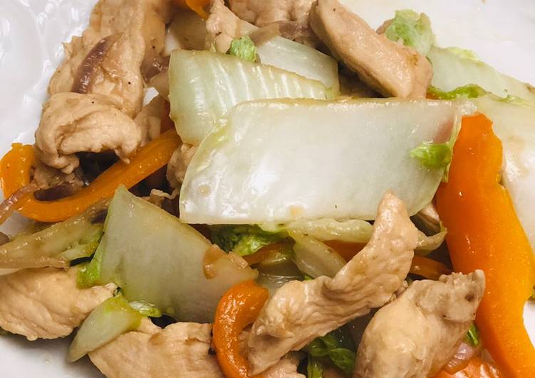 Easy Ginisang Pechay with chicken