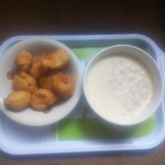 A picture of Quaker oat and akara.