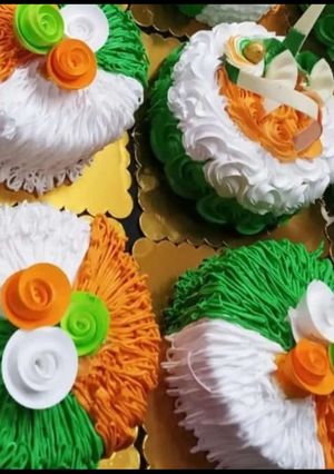 A picture of Tricolour cake.