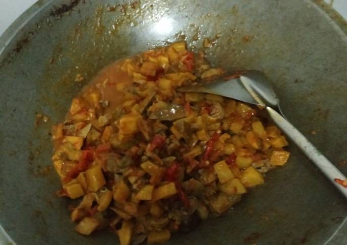 Resep Balado mamah kentang ati ampla yang Enak Banget