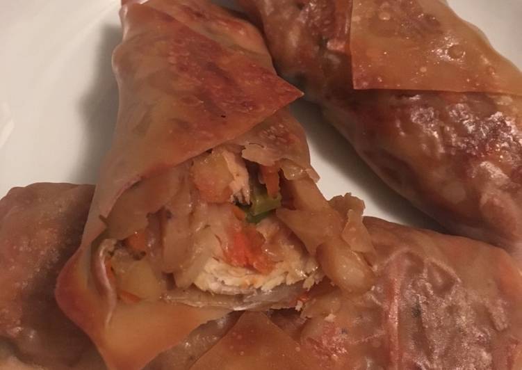 Step-by-Step Guide to Make Quick Baked chicken egg rolls