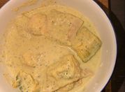 A picture of poblano pepper soup