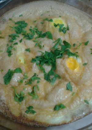 Una foto de Huevos en flor