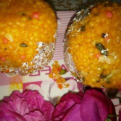 A picture of Boondi ke laddu.