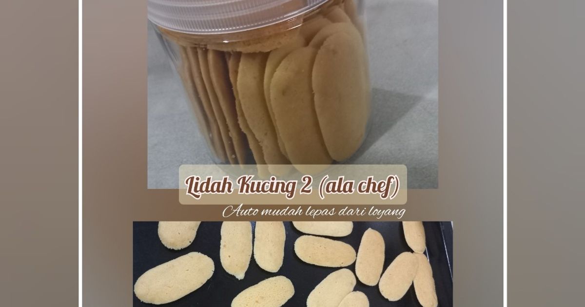 Lidah Kucing 2 (ala chef) -auto mudah lepas dari loyang