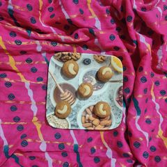 A picture of Besan burfi (Magas ladoo).