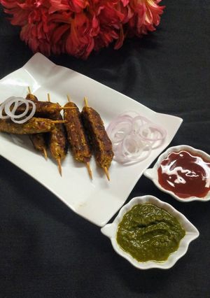 A picture of Veggies seekh kabab.