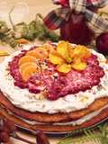 Bolo de Laranja com Chantilly de Coco e Ameixa