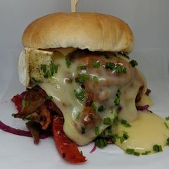 A picture of The Dirty Hog Burger.