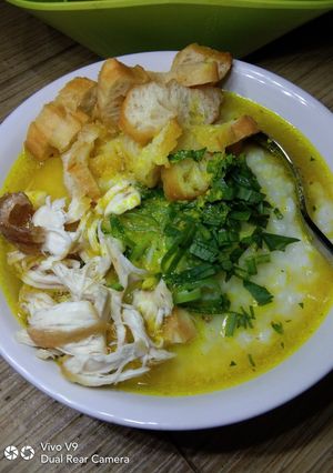 Foto resep Bubur ayam kuah kuning