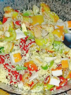 Una foto de Picadillo de tomate y cuscús