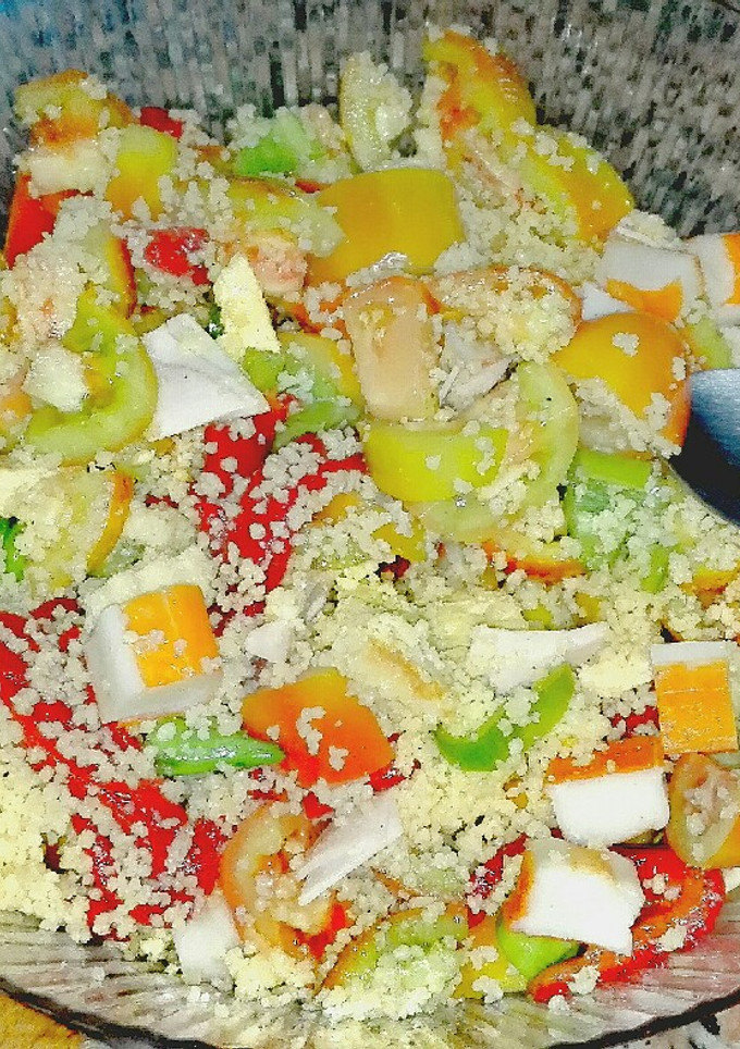 Una foto de Picadillo de tomate y cuscús