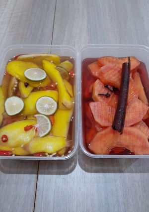 Foto resep Manisan mangga dan pepaya