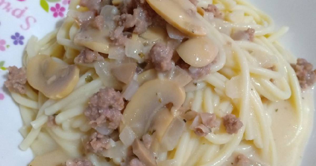 Resipi Spaghetti Carbonara Oleh Siti Sauzira Wani Supi Cookpad