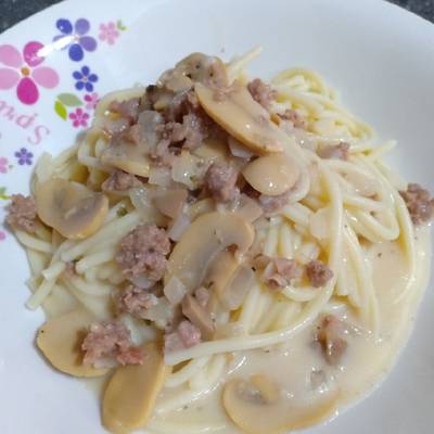 Resipi Spaghetti Carbonara Oleh Siti Sauzira Wani Supi Cookpad