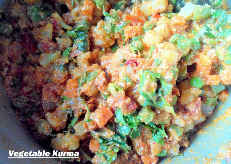 South Indian style Vegetable Kurma /Khorma