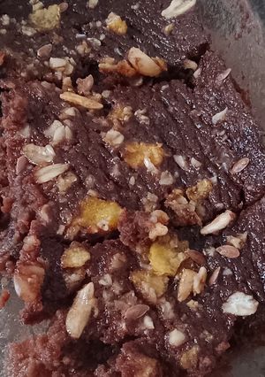 Una foto de Postre de manzanas y cacao: rápido, simple y pocos ingredientes!