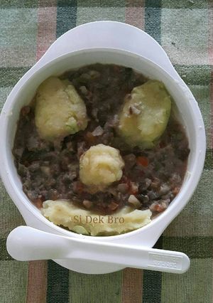 Foto resep MPASI 8m+ Kentang Tumbuk & Terong Balado