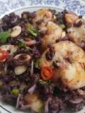 ข้าวไรย์เบอรี่ขยำกุ้ง