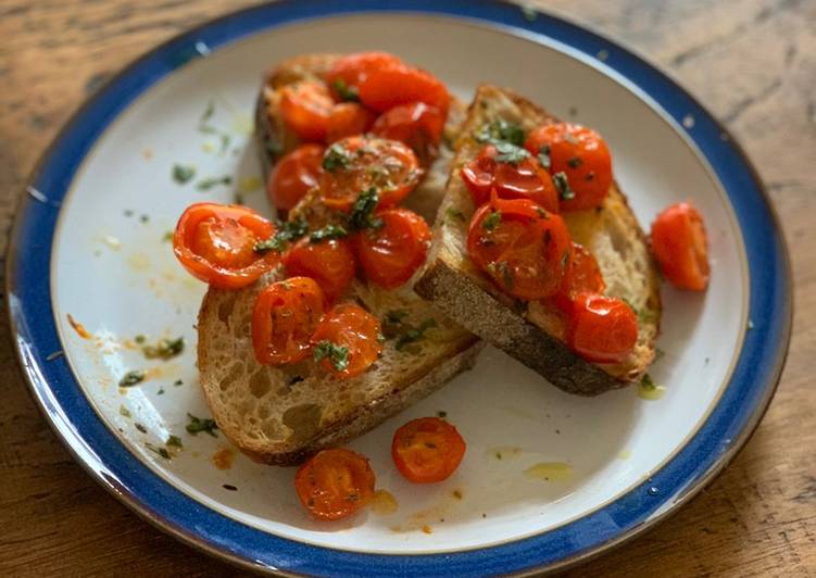 Simple Way to Make Homemade Roast tomatoes on sourdough