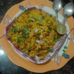 अंकुरित चना मिक्स पोहा (ankurit chana mix poha recipe in Hindi)-レシピのメイン写真