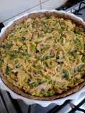 Tarta light express de pollo y puerro integral
