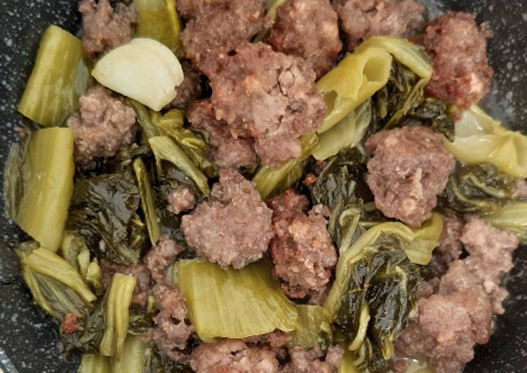 Resep Sayur asin bola daging, Bikin Ngiler