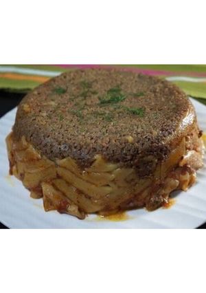 صورة لوصفة طاجن مكرونة فرن باللحمة المفرومة