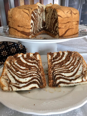 Cara Memasak Zebra Cake Putih Telur Irit Anti Gagal