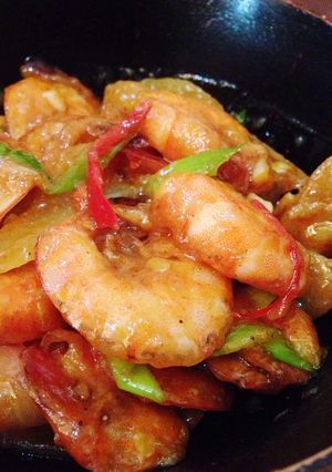 Foto resep Udang bakso pedas manis asam