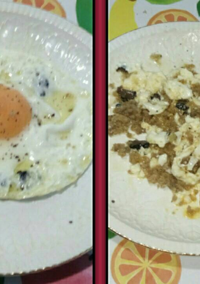 Una foto de Huevos fritos trufados con miga de pan de payés