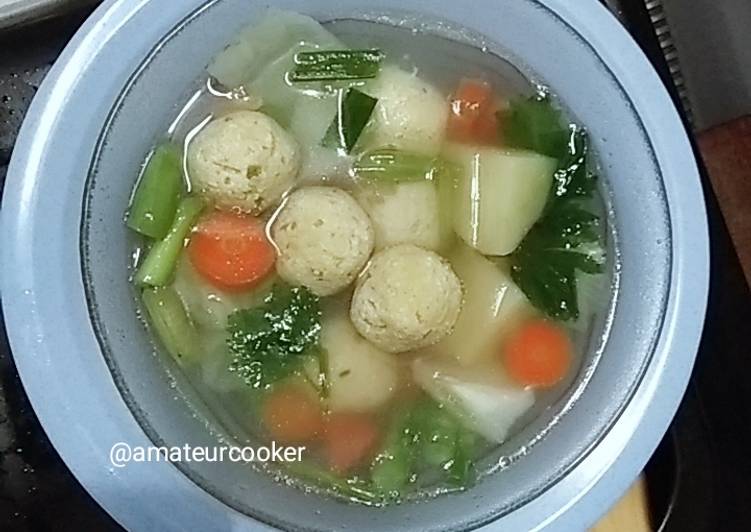 Cara Gampang Membuat Sup Baso Tahu, Enak Banget