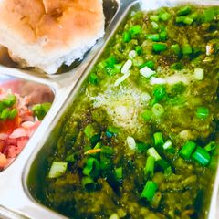 A picture of Green Pavbhaji.