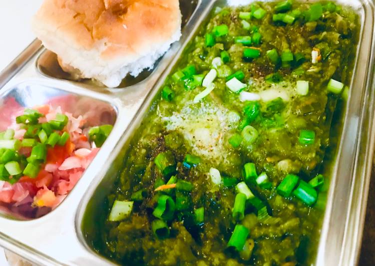 Simple Way to Prepare Any-night-of-the-week Green Pavbhaji