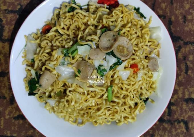 Cara Gampang Membuat Mie goreng Cap 3 ayam sederhana, Enak Banget