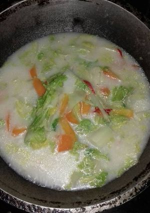 Foto resep Sawi putih santan wortel