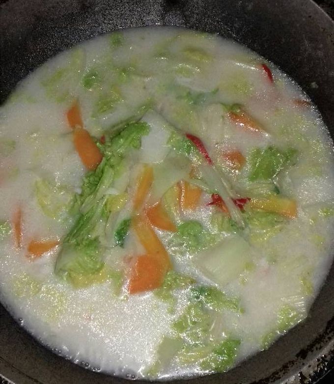 Foto resep Sawi putih santan wortel