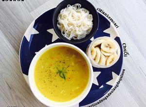 Hình của món Cari cua đậu gà đậu lăng đỏ quinoa - ăn dặm.