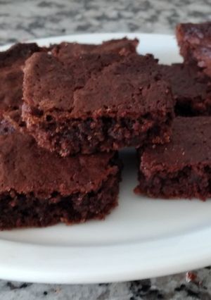 Una foto de Brownie con Nesquik