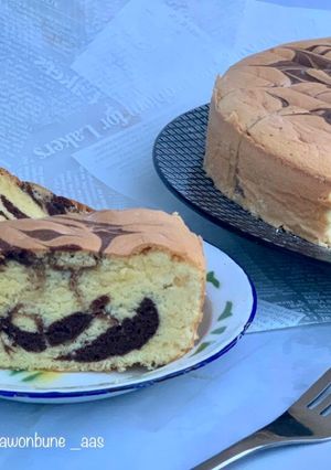 Foto resep Marmer Cake ala Pak Sahak (Metode All In One)