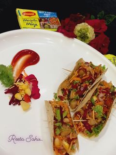 पापड़ टाकोस (Papad tacos recipe in Hindi) रेसिपी मुख्य फोटो