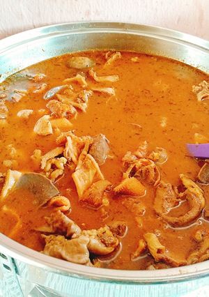 A picture of Assorted meat Peppersoup.