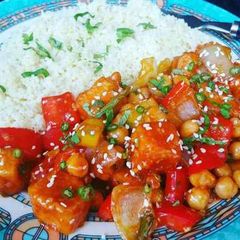 A picture of Spicy Tofu Chana Chilli.