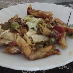 A picture of Cheesy Pan pasta.