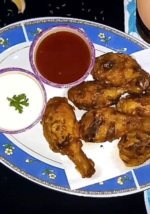 A picture of Korean Crispy Drumsticks.