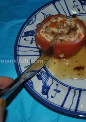 عکسی از دستور گوجهفرنگی شکم پر