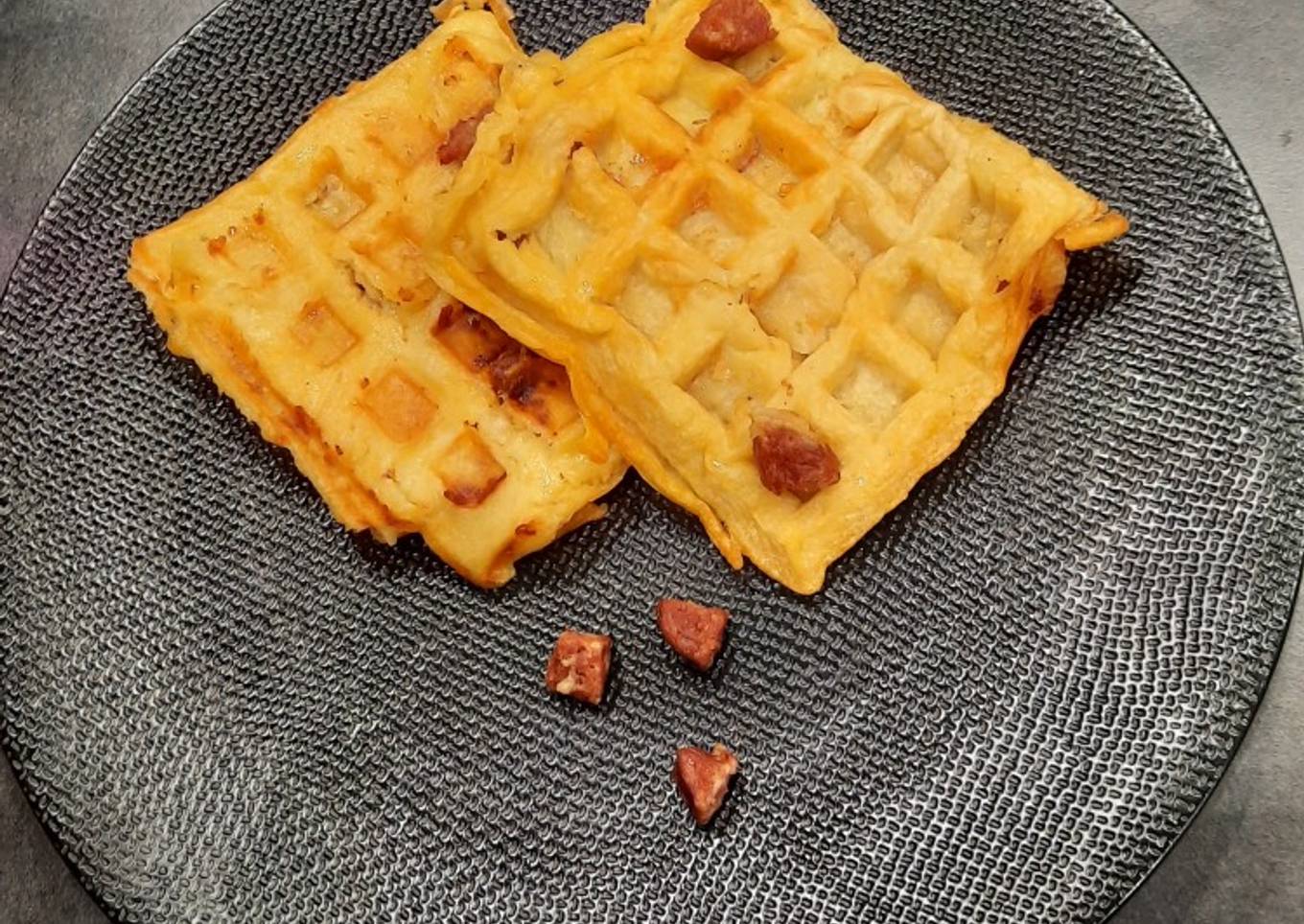 Gaufres chorizo emmental 🧇